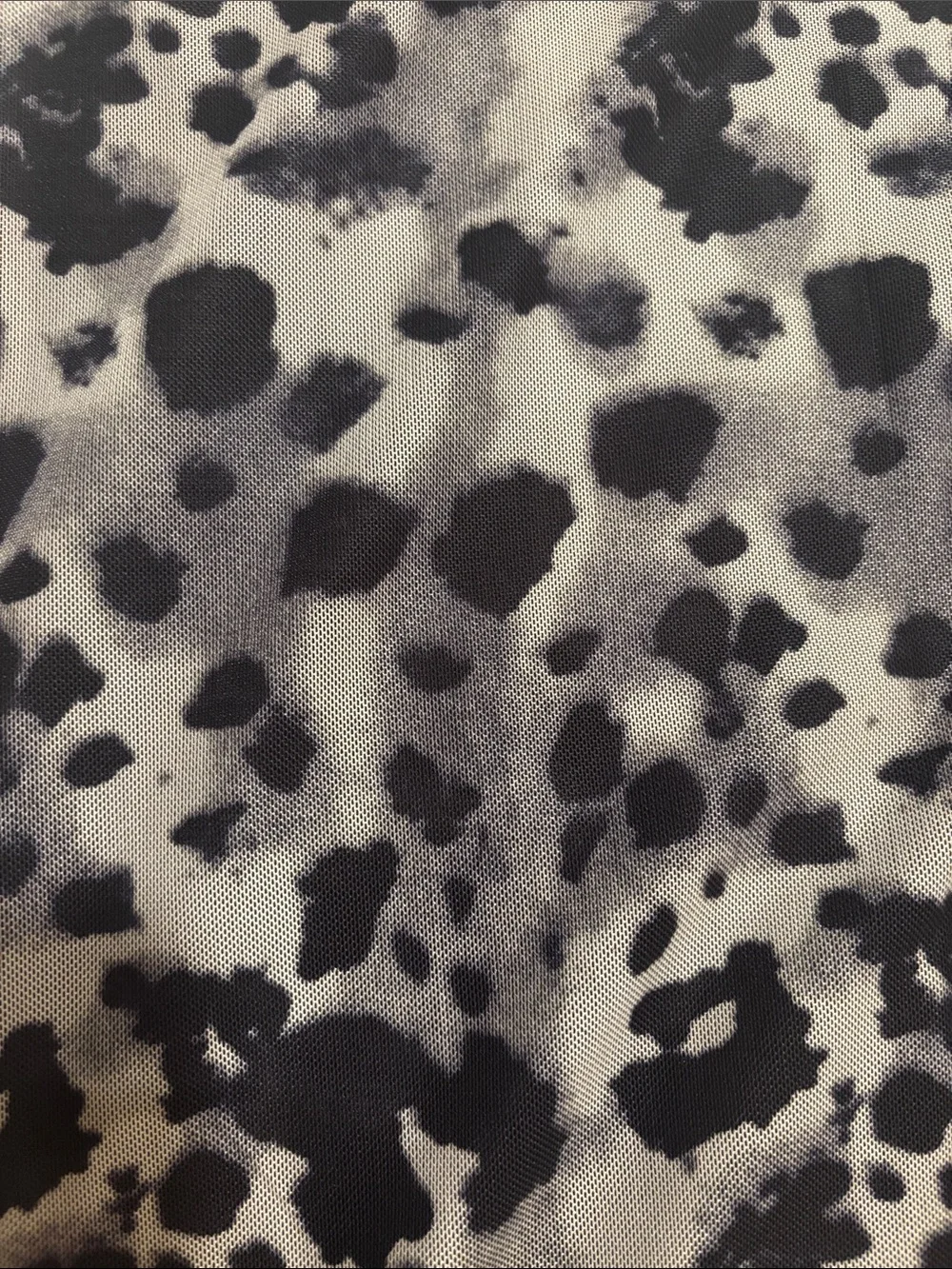 Nous Sommes Labels: Leopard Print Maxi Skirt in Black and Gray